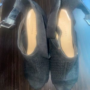 Lauren Conrad Black Boot/Sandal Heels